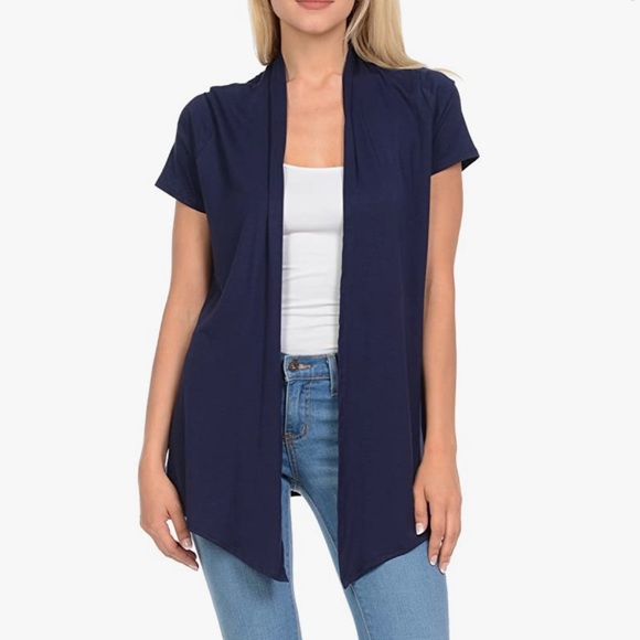 NEW in Package Navy Open Cardigan~ Short Sleeved - Picture 1 of 4